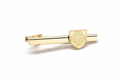 Jerusalem Cross Tie Clip – Gold Christian Tie Bar for Men – Catholic Religious Jewelry, Faith Gift, Wedding & Church Accessory