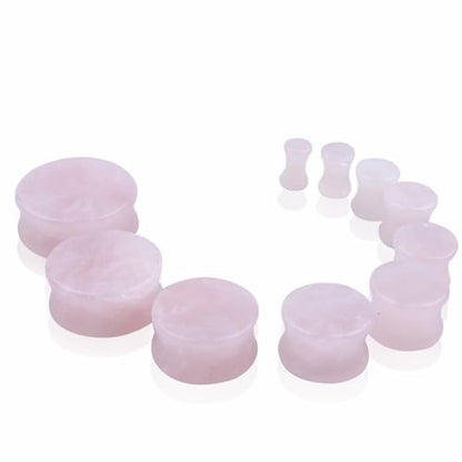2 Pcs Amethyst Organic Stone Ear Gauges Earrings Plugs Jewelry 5mm(4g) - size: 14mm(9/16")