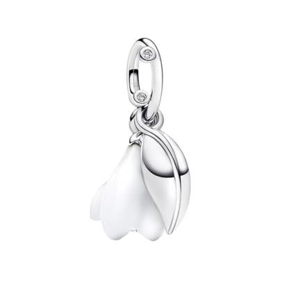 Gold Flower Family Charms for Bracelet Bead Charm for Women Jewelry Present - style: Snowdrop Flower