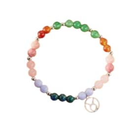 XAM 12 Zodiac Stone Beaded Bracelet - Natural Gemstone & Stainless Steel Charm Constellation Jewelry - color: G