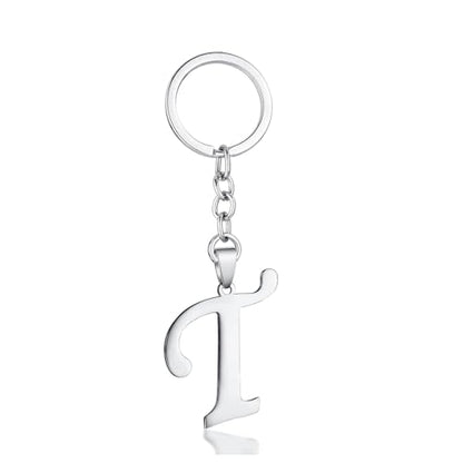 Stainless Steel Initial Letter Connector Charms Alphabet Pendant Diy Craft for Jewelry Making Necklaces Bracelets Keychain - color: Stainless Steel T
