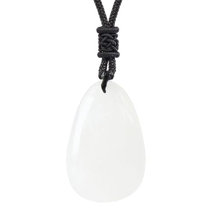 Anjiucc Natural Gemstone Tree of Life Black Obsidian/Golden Obsidian Pendant Necklace for Male and Female Necklace - color: Clear Quartz