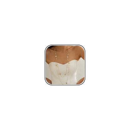 choice of all Rose Gold Necklaces Lariat Necklace for Women Slip Chain Necklace Y-Shaped Pendant Necklaces Trendy Jewelry Gifts - color: A1