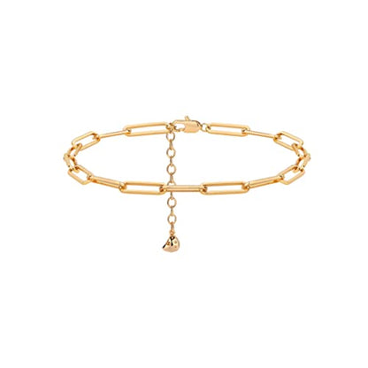 LOYATA Dainty Ankle Bracelet,14K Gold Plated Tiny Bead Anklet Dainty White Cubic Zirconia Cross Tassel Foot Chain Cute Lucky Moon Evil Eye Foot Jewelry Boho Anklets for Women - color: gold-anklet-019