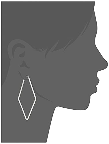 Nine West Women's Hoop Earrings, Classic Fashion Jewelry Accessories for Everyday Wear, Lightweight Statement Earrings for Casual, Office, and Evening Looks - color: Square - Silver