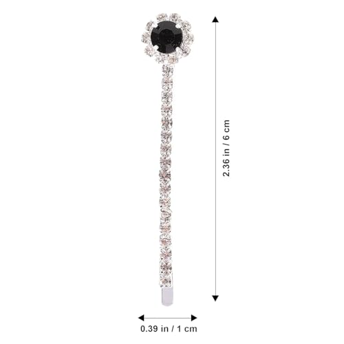 Lurrose Rhinestone Hair Clips Set of 6 Short Pearl Bobby Pins for Women and Girls Elegant Hair Accessories for Daily Wear and Special Occasions