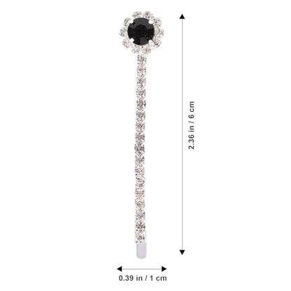 Lurrose Rhinestone Hair Clips Set of 6 Short Pearl Bobby Pins for Women and Girls Elegant Hair Accessories for Daily Wear and Special Occasions