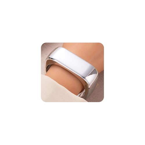 Chunky Acrylic Square Opening Cuff Bracelet for Women,Vintage Punk Geometric Glossy Statement Bracelet,Trendy Party Banquet Jewelry Accessories Gifts