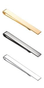 3Pcs Tie Clasps For Men Silver Gold Tie Clips For Men Gunmetal | skinny tie bar clip set 1.5in slim silver tie clips for men unique tie clip for skinny ties 1.5 inch silver tie bars for men