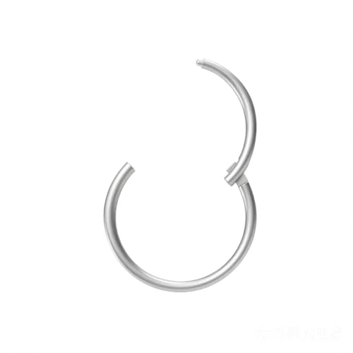 22G/20G Titanium Hinged Clicker Nose Ring Sleeper Piercing Hoop