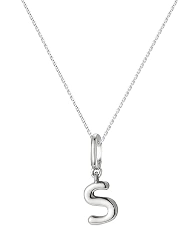 OVRUNS Initial Charm for Women Letter Bracelet Necklace Charms With Clasp | Alloy,nickel,safe for sensitive skin,Pendant with install clasp,fits bracelets with necklaces,great for gift - color: Silver, style: Letter S