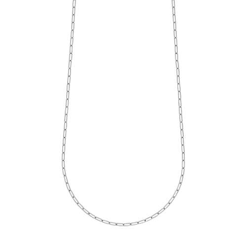 DESTIN Jewelry 18K Gold Plated Paperclip Chain Necklace, 2.5-6.5mm | Waterproof, hypoallergenic and tarnish-resistant adjustable stainless steel layering chain for women. - color: Stainless Steel, size: 24"+ 2", style: 2.5 MM