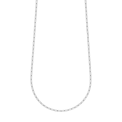 DESTIN Jewelry 18K Gold Plated Paperclip Chain Necklace, 2.5-6.5mm | Waterproof, hypoallergenic and tarnish-resistant adjustable stainless steel layering chain for women. - color: Stainless Steel, size: 24"+ 2", style: 2.5 MM