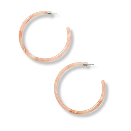 Circle Hoop Earrings Acetate Resin Fashion Jewelry for Women - color: Blossom, size: Large