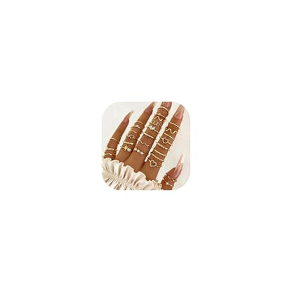 Gold Rings for Women Non Tarnish Stackable Rhinestone Moon Star Rings Dainty Stacking Pearl Butterfly Midi Pinky Thumb Joint Finger Knuckle Ring Set Gold Non Tarnish Jewelry Gifts Trendy Stuff - color: C Gold Stackable Rings 28Pcs