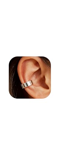 Gothic Stainless Steel Ear Cuffs Non Piercing Cartilage Clip On | Punk Emo Y2k Alt Goth Style,Men Women,Silver Fake Earring,Hypoallergenic Adjustable,Jewelry Gift,Edgy design - color: K4-Minimalist Design Silver 2