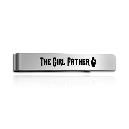 Girl Dad Gifts Girl Father New Dad Stainless Steel Tie Clip Pin Bar Birthday Gifts Christmas from Daughter Cool Stocking Stuffers Gift Valentines Day Fathers Day Gift Presents for Bonus Dads Stepdad