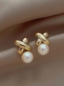 Retro Pearl Stud Drop Earrings Elegant Faux Pearl Stud Earrings For Women Exquisite Wedding Engagement Jewelry Gifts - style: Style 4