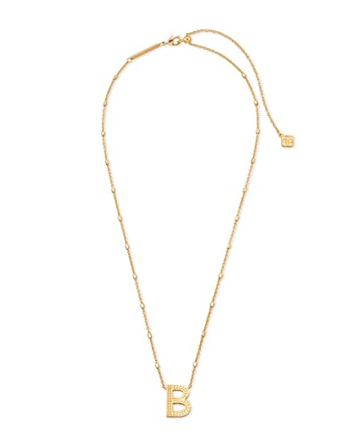Kendra Scott Letters A-Z Pendant Necklace for Women, Fashion Jewelry, 14k Gold-Plated Brass - color: Letter B