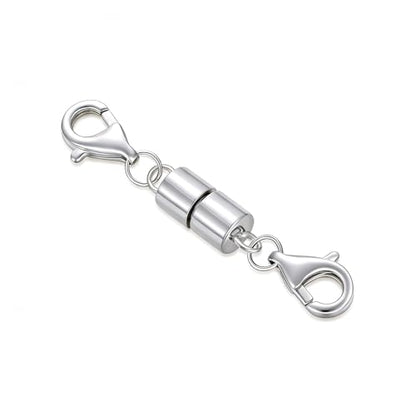 925 Sterling Silver Lobster Clasp for DIY Necklace Bracelet Jewelry Making, Double Spring Clasp with Closed Jump Rings, Necklace Extender Clasp Connector Bracelet Extension (Style 19) - style: Style 19