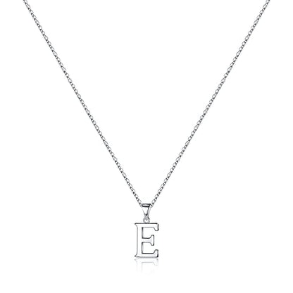 Turandoss S925 Sterling Silver Initial Necklaces for Women, Dainty Hypoallergenic Letter Initial Pendant S925 Sterling Silver initial Necklace for Women Jewelry Gifts - style: E