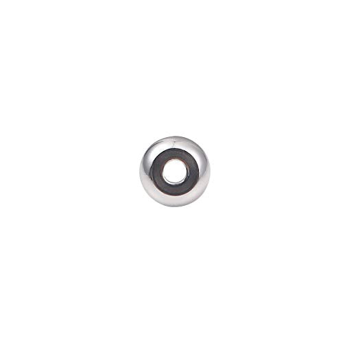 Stainless Steel Spacer Beads 8x4mm Rondelle Loose Charm Caps Beads for DIY Jewelry Making 50pcs with 2.5mm Hole - color: 8x4mm 2.5mm