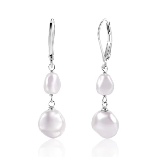 925 Sterling Silver Hook Pearl Dangle Earrings for Women Drop Hook Vintage Earrings Jewelry Birthday Gifts - style: DBHoop