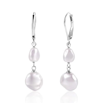 925 Sterling Silver Hook Pearl Dangle Earrings for Women Drop Hook Vintage Earrings Jewelry Birthday Gifts - style: DBHoop