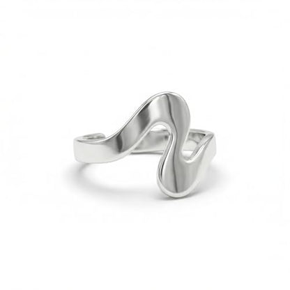 Sterling Silver Toe Ring, Adjustable Open Band, Handmade | Fits Toe, Knuckle or Pinky Ring | One Size Fits Most | Comfortable to Wear | Minimalist Style | Water Resistant - style: Swirl Band