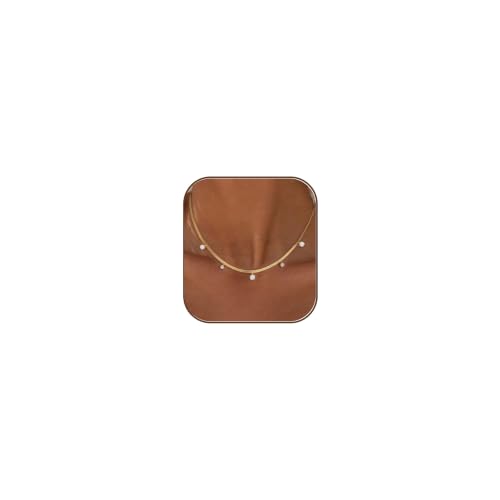 Gold Choker Necklace for Women, Dainty Gold Necklace 14k Gold Plated Simple Coin Butterfly Choker Necklaces for Women Trendy Charm Cute Non Tarnish Gold Necklace Fashion Waterproof Jewelry - color: B-Gold