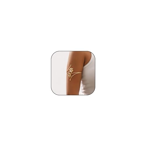 Harry and Henry Arm Cuff Gold Upper Arm Jewelry for Women Adjustable Open Cuff Bangle Bracelets Armband Jewelry Summer Outfits for Women 2026 - color: E5:Arm Cuff Flower