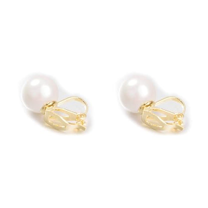 Pearls Clip On Earrings Womens Clip on Earrings Non Pierced Clip on Pearls Women Hypoallergenic Trendy Wedding Jewelry - style: Women's pearl clip earrings