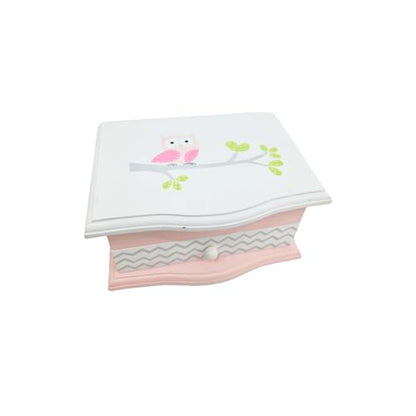 A&C Quinceañeras and More Jewelry Box for Little Girls, Wooden, Pink, Gift Box Mirrow with drawer. (Long Drawer with Mirror) - style: Long Drawer with Mirror