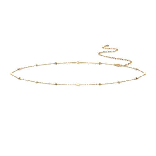 Body Chain for Women 14K Gold Plated Waist Beads Chain Gold Belly Belt Cuban Layered Body Chains Waterproof Adjustable Sexy Bikini Beach Body Jewelry Daily Belts Gifts for Women 26.5-33Inch - style: Bead