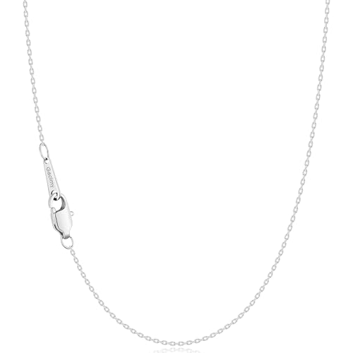 Gacimy Cable Chain Necklace for Women | 14K Gold Plated/Silver Tone Stainless Steel Cable Chain for Women, 1.1/1.3mm Thin Dainty Necklace 16-24 Inches - color: 1.1mm Silver, size: 16 Inches