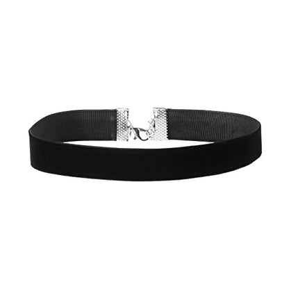 Velvet Choker Statement Jewelry Gothic Adjustable Elegant Classic Vintage Black Ribbon(1cm)