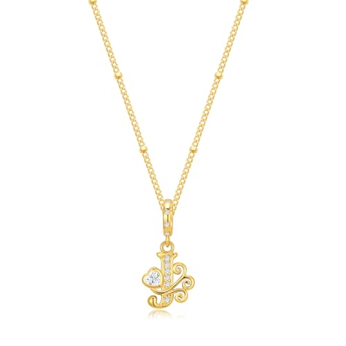 TIZU Initial Necklaces for Women - Dainty 14K Gold Plated Letter Pendant Trendy Personalized Initial A-Z Necklaces Jewelry Gift - color: Gold-J