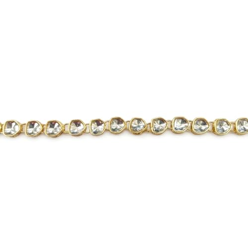 I Jewels Gold Plated Indian Wedding Bollywood Kundan Stone Design Adjustable Kamarband/Belly Chain/Kandora/Waist Belt for Women (B078W)