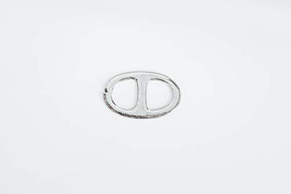 Handmade Pewter Scarf Rings and Slides - Metal Clip for Women Scarves - American Made - style: Small Oval Scarf Ring
