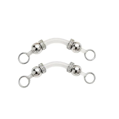 Nipple Covers for Women Painless Trinket Valentine Accent Bedroom Adornment Non Pierced Adjustable Charm Rings - color: Silver