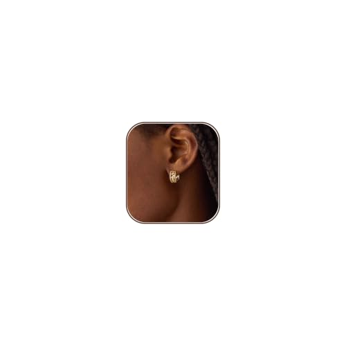 Gold Earrings for Women, Dainty Triple Huggie Earrings 14K Gold Plated Small Hoop Earrings for Women Trendy Cute Hypoallergenic Stud Earrings Unique Double Hoops Waterproof Womens Jewelry Gifts - color: gold plated-G