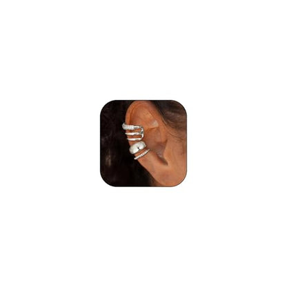 Ear Cuff Earrings for Women Chunky Ear Cuffs Non Piercing | Clip on cartilage earrings helix fake earrings jewelry trendy stuff christmas gift stocking stuffers - color: G