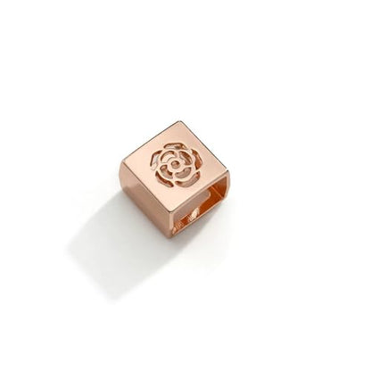 Dainty Square Silk Scarf Ring Brooch for Women Girls Fashion Geometric Rose Flower Carved Shawl Scarves Buckle Wrap Clasp Clip Rings Brooches Fashion Dress Accessories Jewelry - color: Rose Gold-Tone