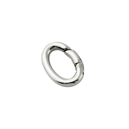 1Pc Oval Spring Clasps Clips Connector Rings for Keychain DIY Crafts (Silver-G) - color: Silver-G
