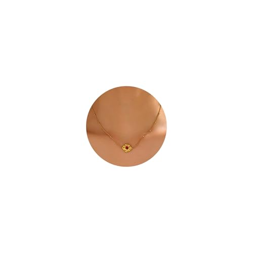 Dainty Gold Waterproof Choker Necklaces for Women Daily Wearing - color: Ruby-CZ-GD