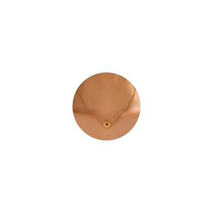 Dainty Gold Waterproof Choker Necklaces for Women Daily Wearing - color: Ruby-CZ-GD