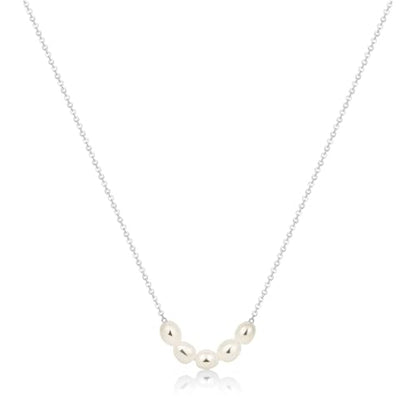 Kyerlyn Dainty Pearl Pendant Necklaces for Women 14K Gold Plated Handmade Layered Pearl Chain Necklace Delicate Layered Pearl Necklace Everyday Jewelry Gift - color: 5 Pearl-Silver