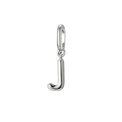 OVRUNS Initial Charm for Women Letter Bracelet Necklace Charms With Clasp | Alloy,nickel,safe for sensitive skin,Pendant with install clasp,fits bracelets with necklaces,great for gift - color: Silver, style: Letter J