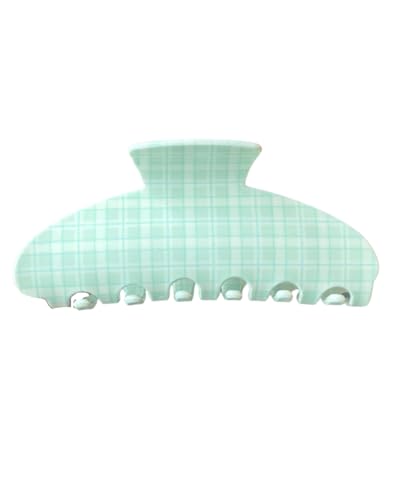 Almere Hair Claw Clip, Striped and Camo Pattern, Women's Hair Accessories for Thick or Thin Hair, 4 inch No-Slip (Green Plaid) - color: Green Plaid