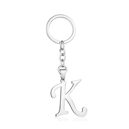 Stainless Steel Initial Letter Connector Charms Alphabet Pendant Diy Craft for Jewelry Making Necklaces Bracelets Keychain - color: Stainless Steel K